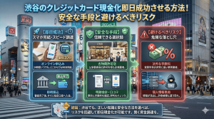 渋谷クレジットカード現金化即日成功させる方法！安全な手段と避けるべきリスク