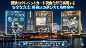 横浜クレジットカード現金化即日実現する安全な方法！優良店の選び方と高換金率