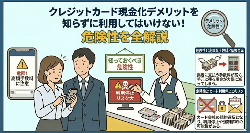 クレジットカード現金化デメリットを知らずに利用してはいけない！危険性を全解説