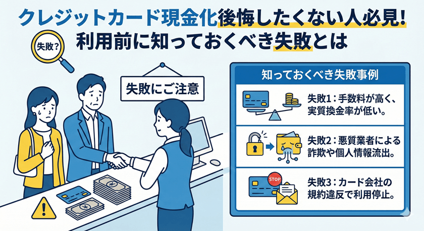 クレジットカード現金化後悔したくない人必見！利用前に知っておくべき失敗とは