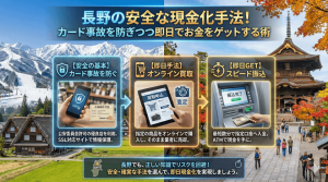 長野の安全な現金化手法！カード事故を防ぎつつ即日でお金をゲットする術